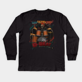 D-beat Punk Drummer Kids Long Sleeve T-Shirt